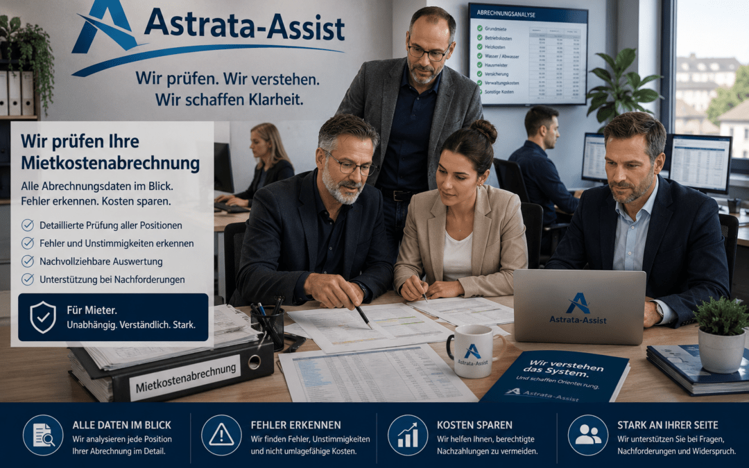 Mietkostenabrechnung prüfen lassen – Schock wegen hoher Nebenkosten oder Nachzahlung?