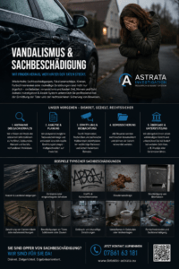 Vandalismus und Sachbeschädigung-Ermittlungen und Beweissicherung durch Astrata Investigation